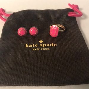 Kate Spade ring & earrings